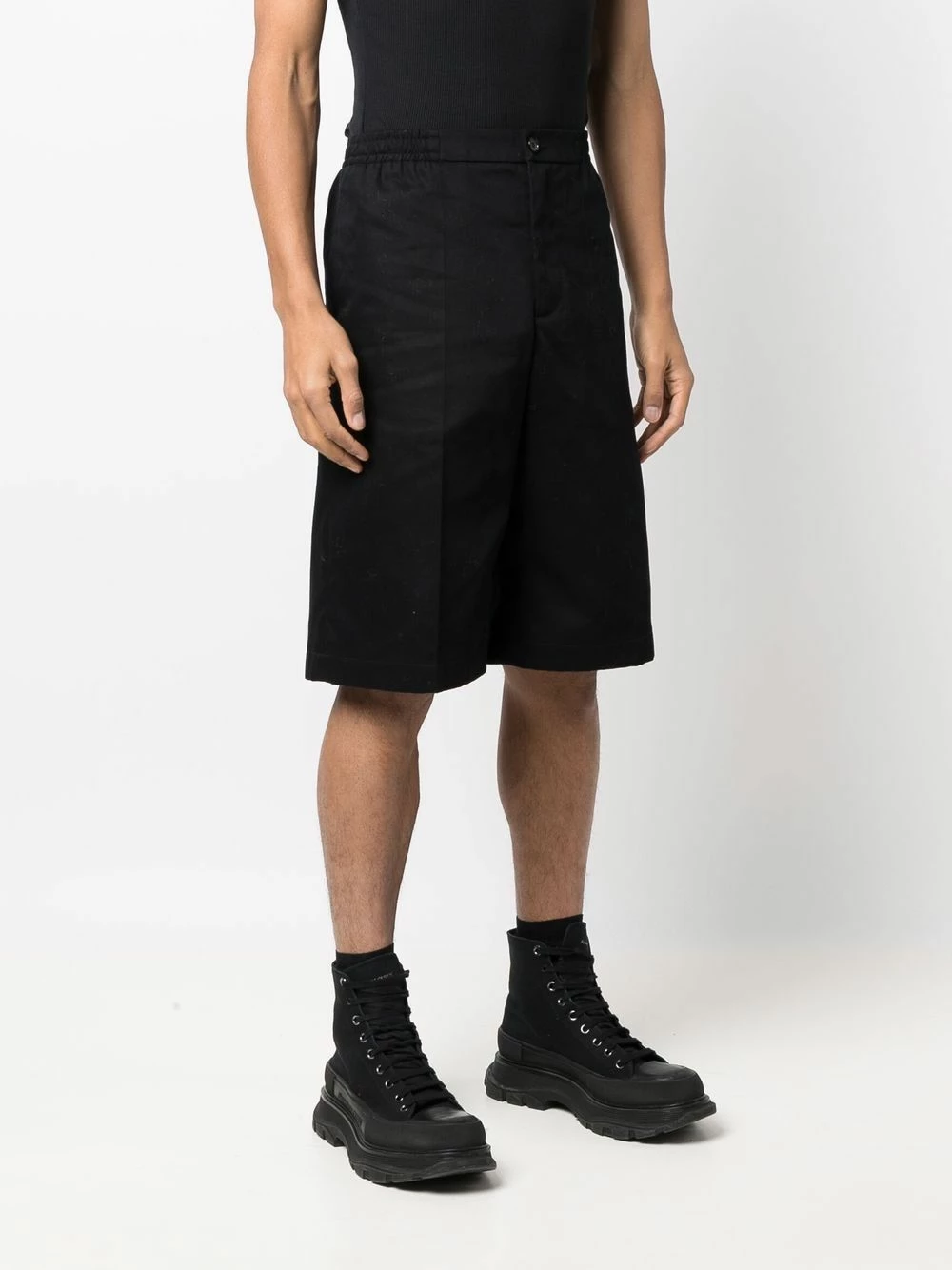 Alexander McQueen Straight leg cotton shorts 3 Alexander McQueen straight leg cotton shorts