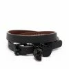 Alexander McQueen leather skull charm bracelet