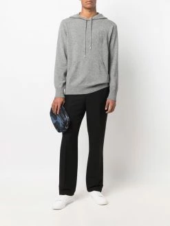 Alexander McQueen intarsia skull cashmere hoodie