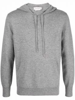 Alexander McQueen intarsia skull cashmere hoodie