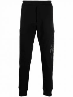 Alexander McQueen logo-print cotton track trousers