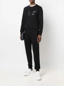 Alexander McQueen logo-print cotton track trousers