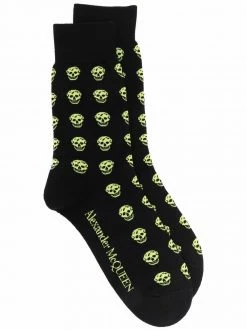 Alexander McQueen skull embroidered socks