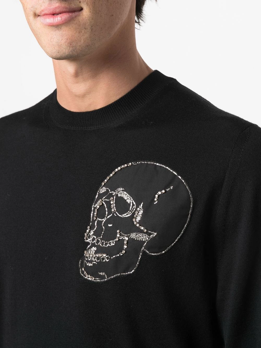 Alexander McQueen Skull print crew neck sweatshirt 5 Alexander McQueen skull-print crew neck sweatshirt