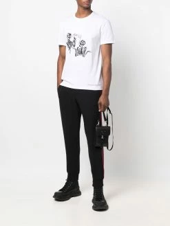 Alexander McQueen skeleton logo-print T-shirt