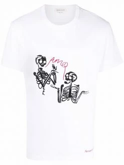 Alexander McQueen skeleton logo-print T-shirt