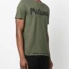 Alexander McQueen Logo print short sleeved T shirt 7 Alexander McQueen logo-print short-sleeved T-shirt