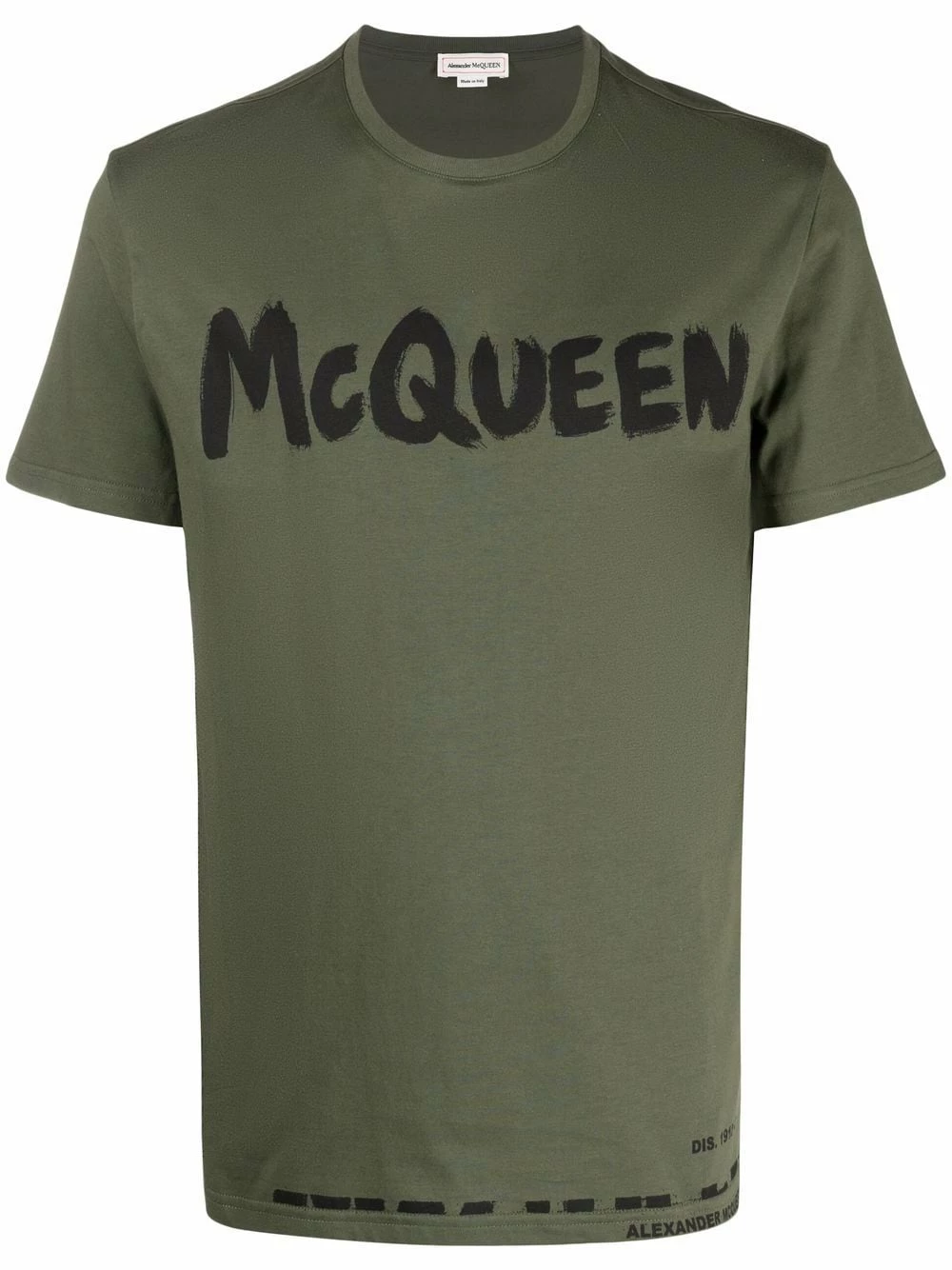 Alexander McQueen Logo print short sleeved T shirt 1 Alexander McQueen logo-print short-sleeved T-shirt