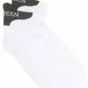 Alexander McQueen logo print ankle socks