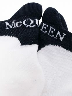Alexander McQueen logo embroidered ankle socks