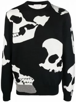 Alexander McQueen skull-print crew neck jumper