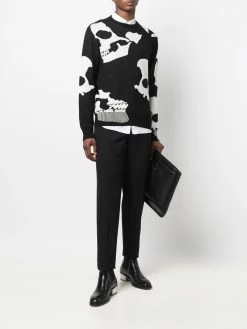 Alexander McQueen skull-print crew neck jumper