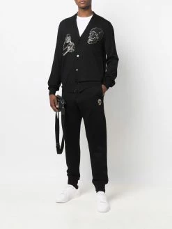 Alexander McQueen skull-patch button-up cardigan