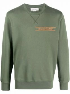 Alexander McQueen logo patch crew-neck sweatshirt