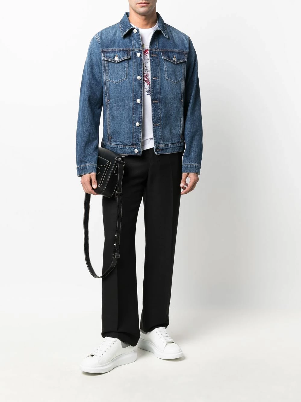 Alexander McQueen Long sleeve denim jacket 2 Alexander McQueen long-sleeve denim jacket