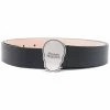 Alexander McQueen logo skull-buckle leather belt