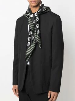 Alexander McQueen Skeleton Biker Skull silk scarf