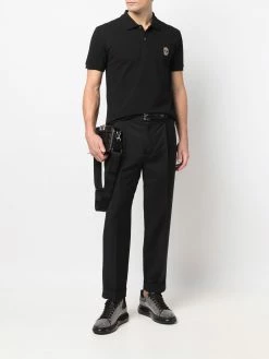 Alexander McQueen crystal-stud polo shirt