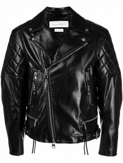 Alexander McQueen zip-up leather jacket