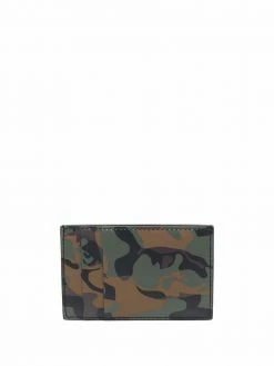 Alexander McQueen logo-print camouflage cardholder