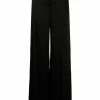 Alexander McQueen satin wide leg trousers