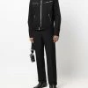 Alexander McQueen biker band collar jacket