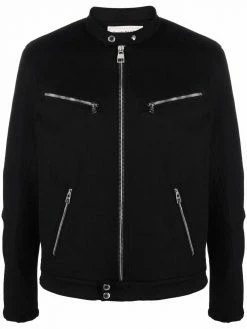 Alexander McQueen biker band collar jacket