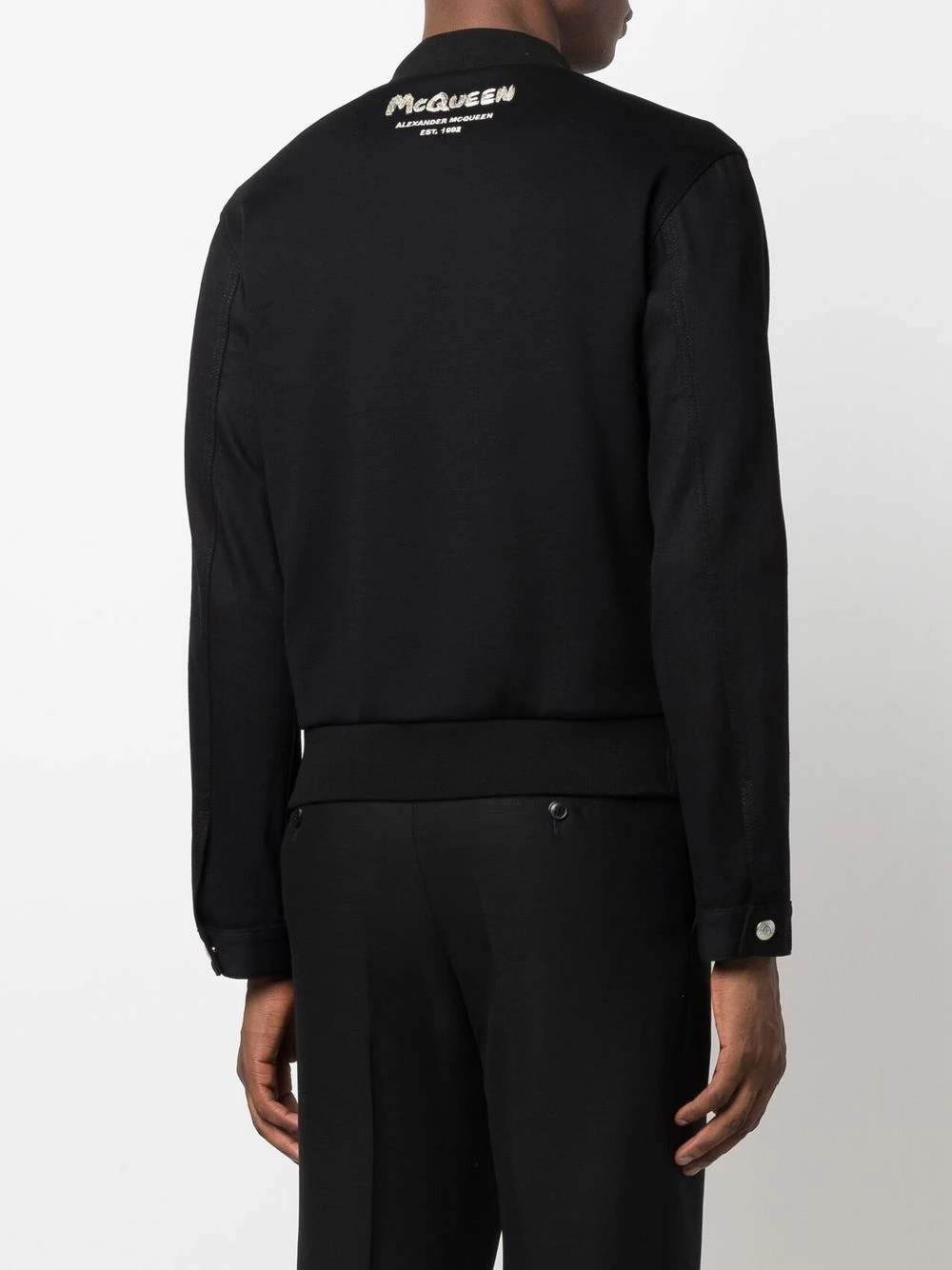 Alexander McQueen Zipped denim jacket 4 Alexander McQueen zipped denim jacket