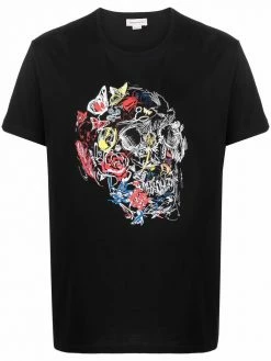 Alexander McQueen sketch skull print T-shirt