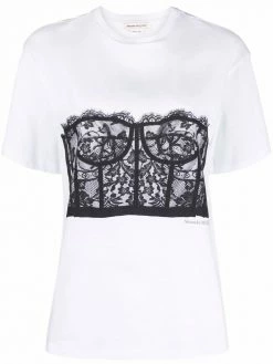 Alexander McQueen lace corset T-shirt