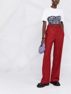 Alexander McQueen lace corset T-shirt