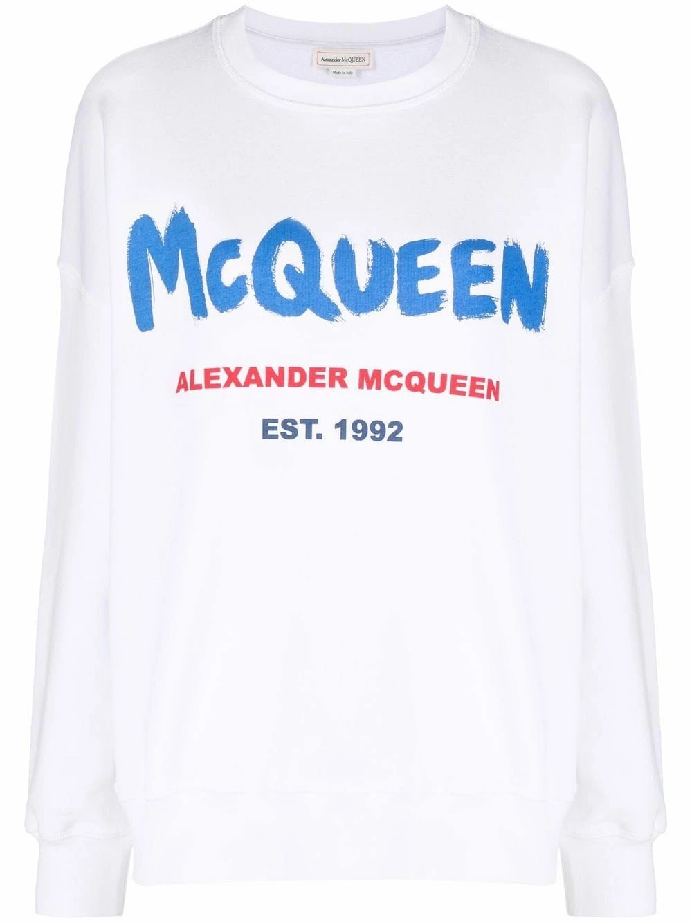 Alexander McQueen McQueen Graffiti logo sweatshirt 1 Alexander McQueen McQueen Graffiti logo sweatshirt