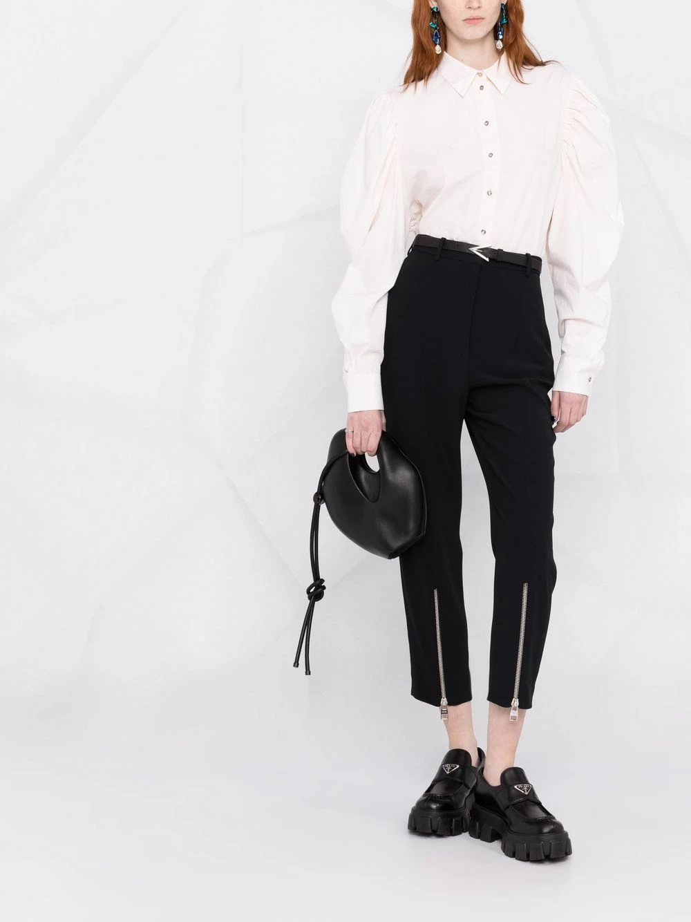 Alexander McQueen Cropped high waist trousers 2 Alexander McQueen cropped high-waist trousers