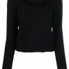 Alexander McQueen ruffled long-sleeve jumper