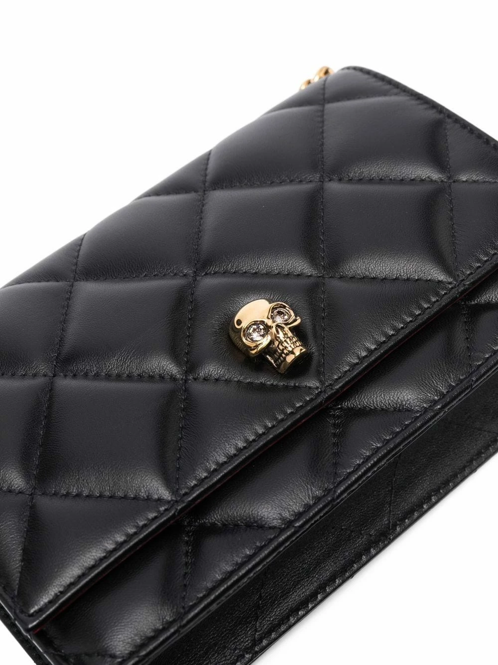 Alexander McQueen Skull logo quilted clutch 5 Alexander McQueen skull-logo quilted clutch