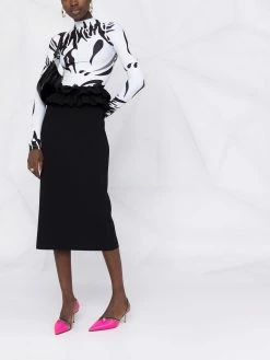 Alexander McQueen ruffle-detail midi skirt