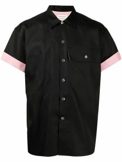 Alexander McQueen contrast-cuff cotton shirt
