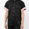Alexander McQueen contrast-cuff cotton shirt