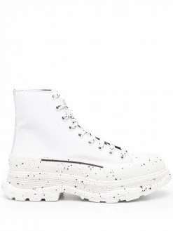 Alexander McQueen Tread Slick speckled high-top sneakers