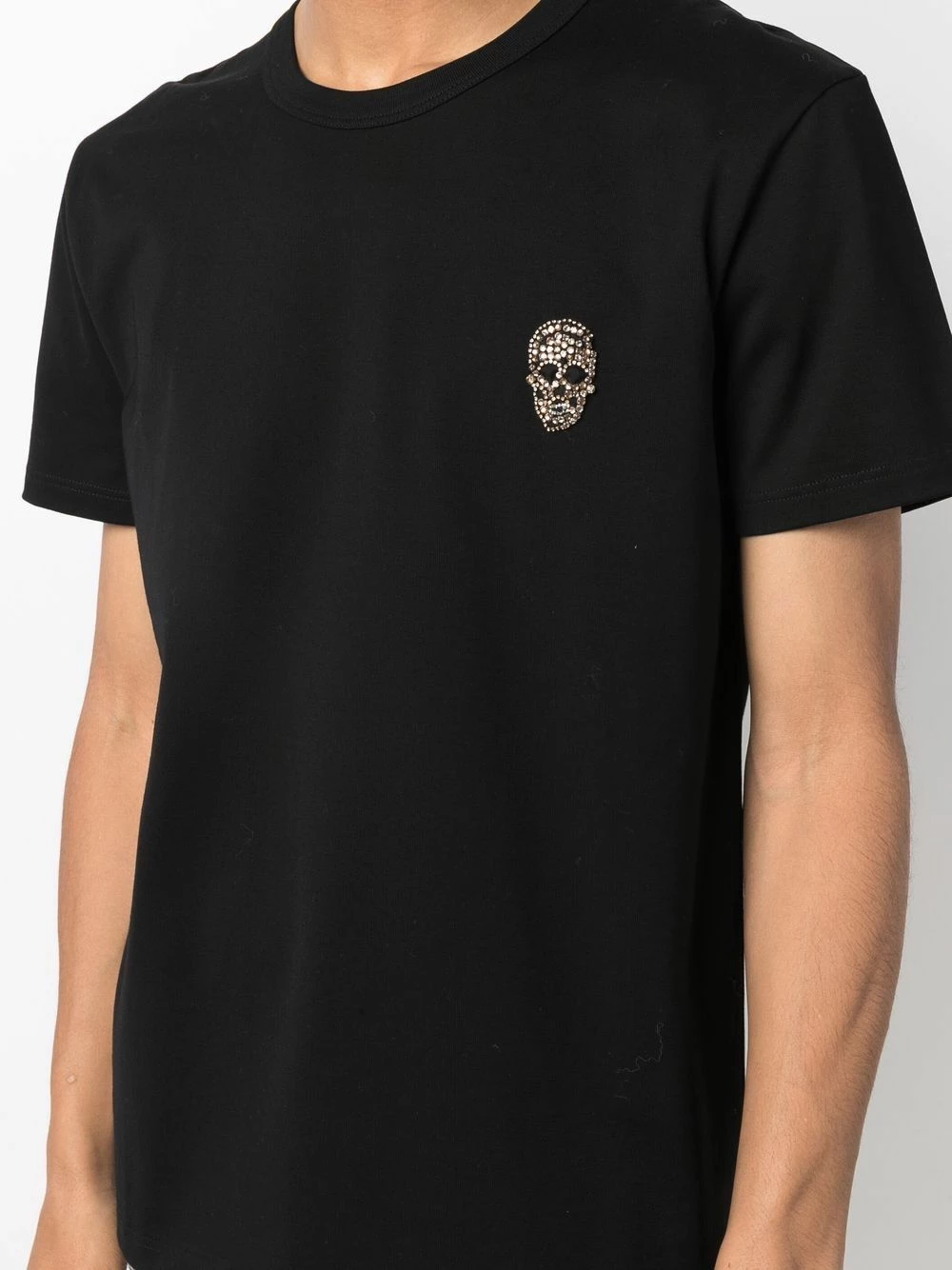 Alexander McQueen Skull studded cotton T shirt 5 Alexander McQueen skull-studded cotton T-shirt