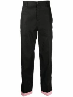 Alexander McQueen high-waist straight-leg trousers