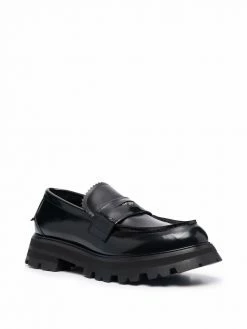 Alexander McQueen ridged leather loafers