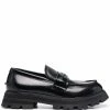 Alexander McQueen ridged leather loafers