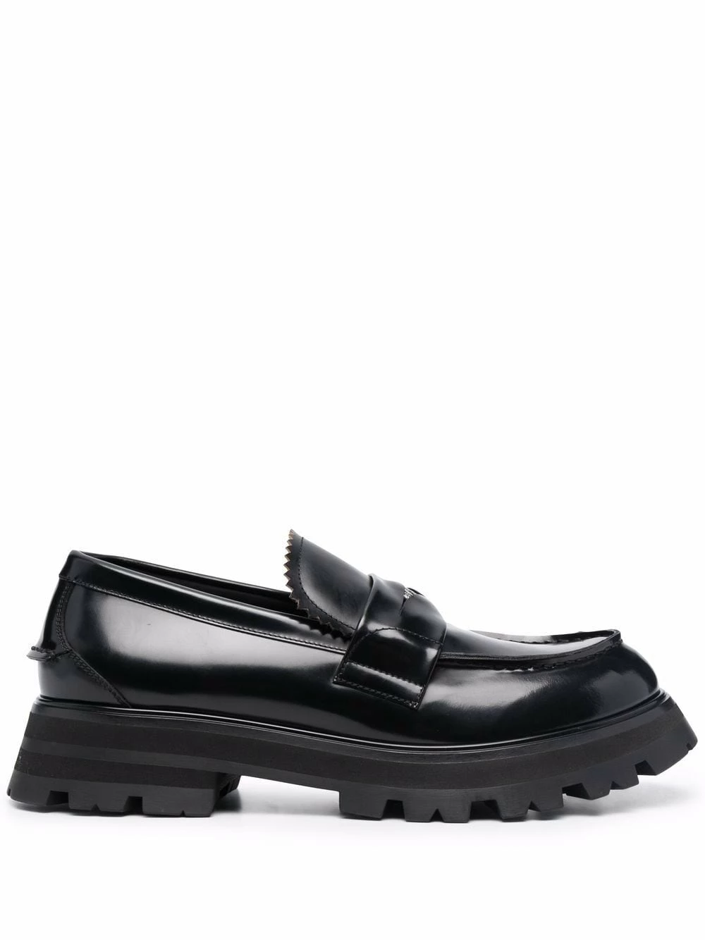 Alexander McQueen Ridged leather loafers 1 Alexander McQueen ridged leather loafers