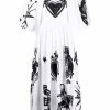Alexander McQueen papercut-print puff-sleeve dress