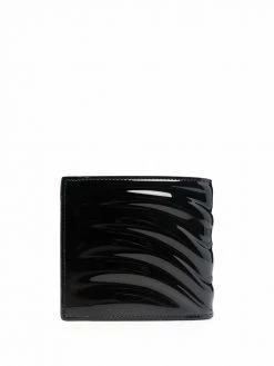 Alexander McQueen debossed patent-leather wallet