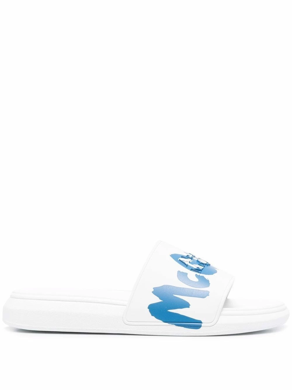 Alexander McQueen Two tone logo print slides 1 Alexander McQueen two-tone logo-print slides