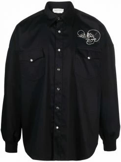 Alexander McQueen skull-embroidered shirt
