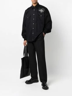 Alexander McQueen skull-embroidered shirt