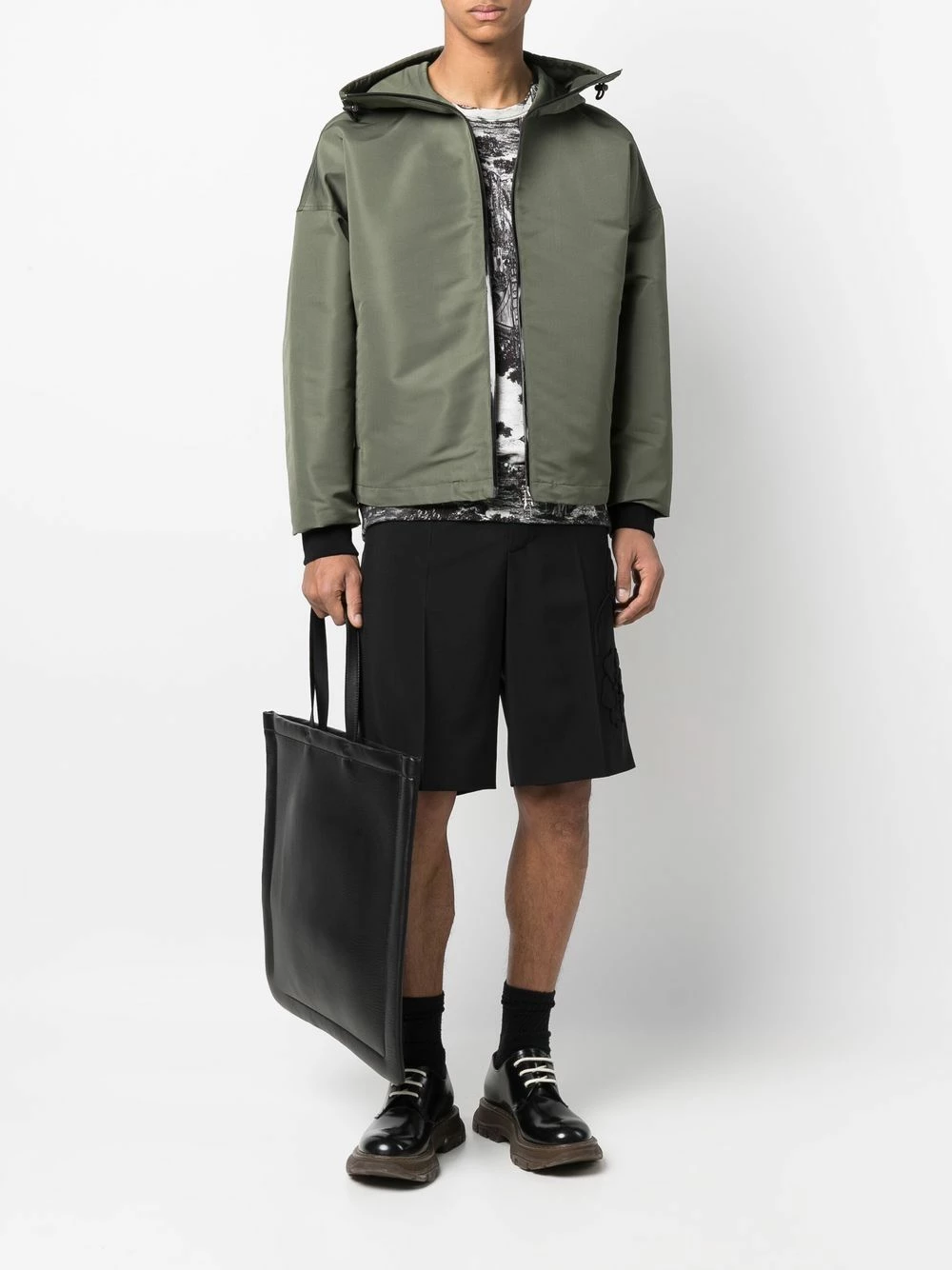 Alexander McQueen Logo printed windbreaker 2 Alexander McQueen logo-printed windbreaker